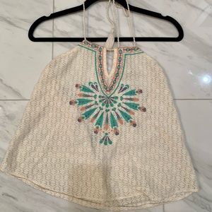 Flying Tomato Backless Lace Camisole With Embroidery